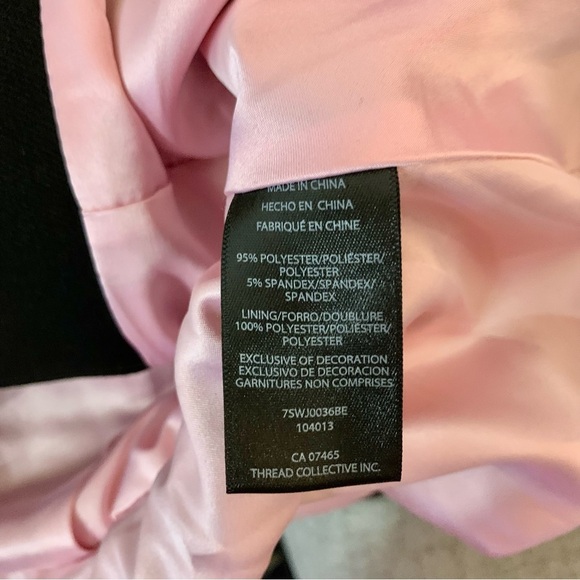 [🌟 PRICE FIRM] Bebe Black Stretch Tie-Front Puff-Shoulder Fitted Peplum Blazer - Picture 7 of 7